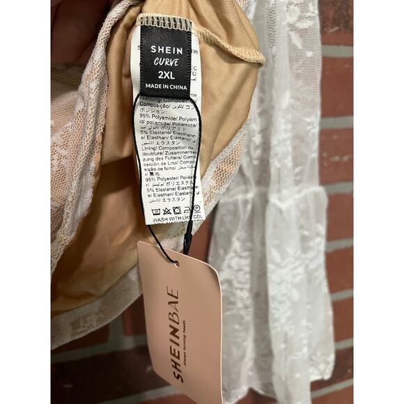 Shein Long Sleeve Nude Lace Top NWT - 2XL - Picture 6 of 6